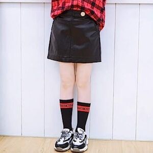 WELAKEN Girls Faux Leather Short‎ Skirts,All Season Basic Skirts